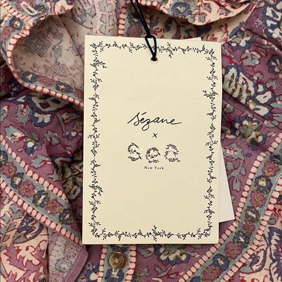 NWT Sézane x Sea New York Gala in Emilia print 36 - Picture 6 of 15